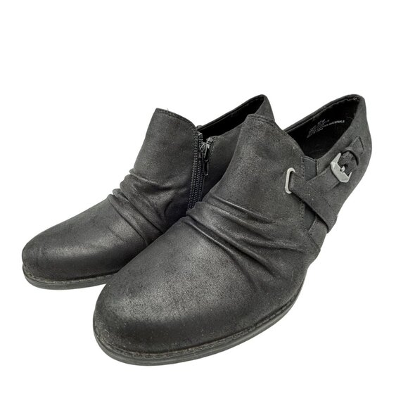 Yuu Womens Razzy  Black Ankle Boots 10M Buckle Comfort - Picture 1 of 8